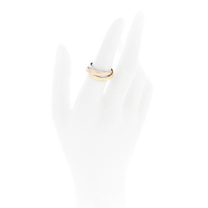 Cartier 18K Pink Yellow White Gold Classic Trinity Ring 53 6.5 2 of 5