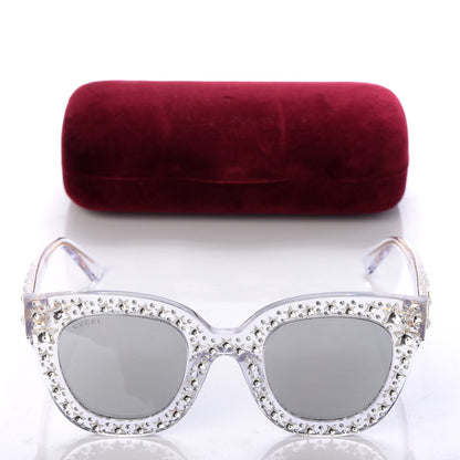 Gucci Acetate Crystal Oversize Mirrored Star Sunglasses GG0116S 8 of 8