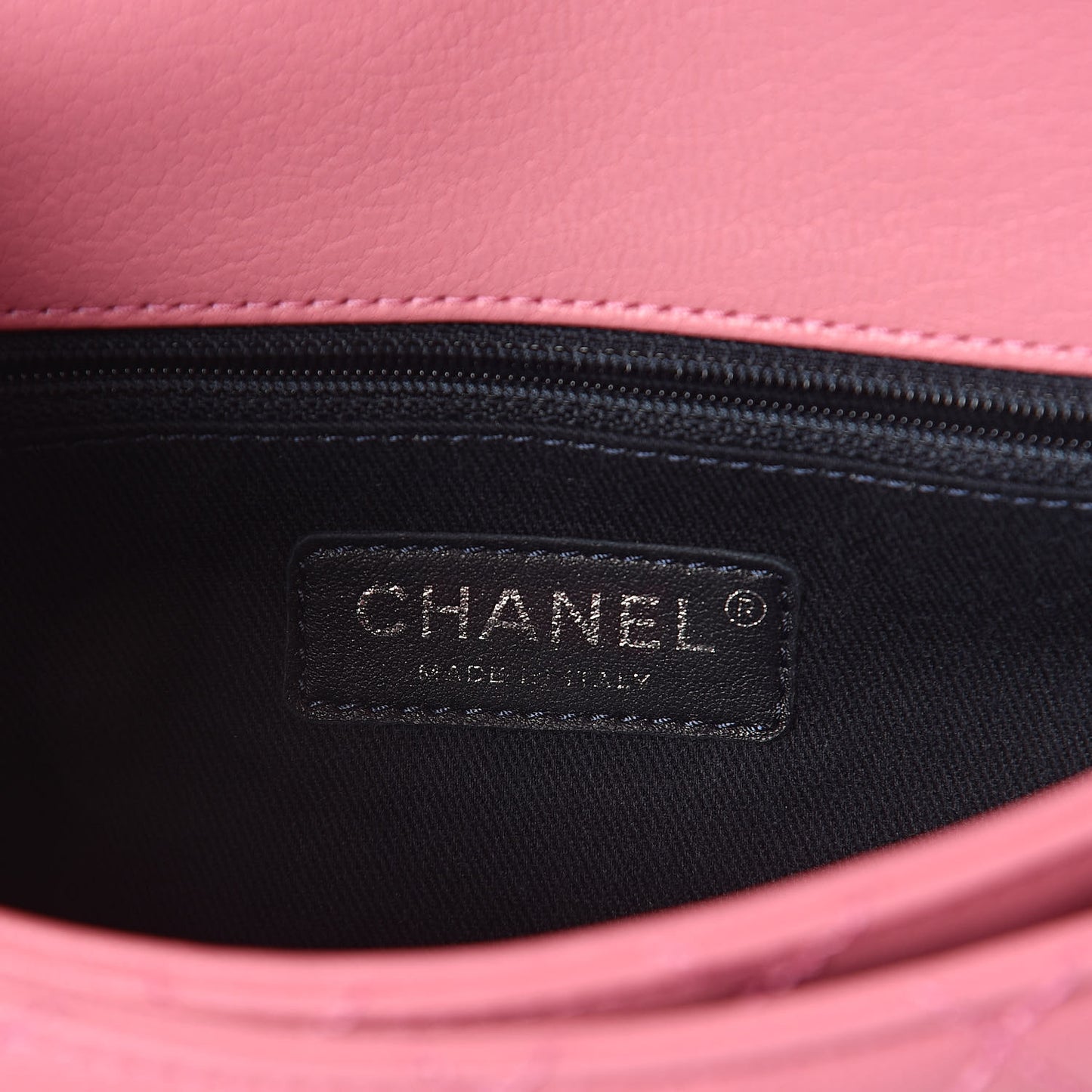 Shiny Goatskin Quilted Small Double Carry Waist Chain Flap Pink