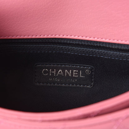 Chanel Shiny Goatskin Quilted Small Double Carry Waist Chain Flap Pink 6 of 9