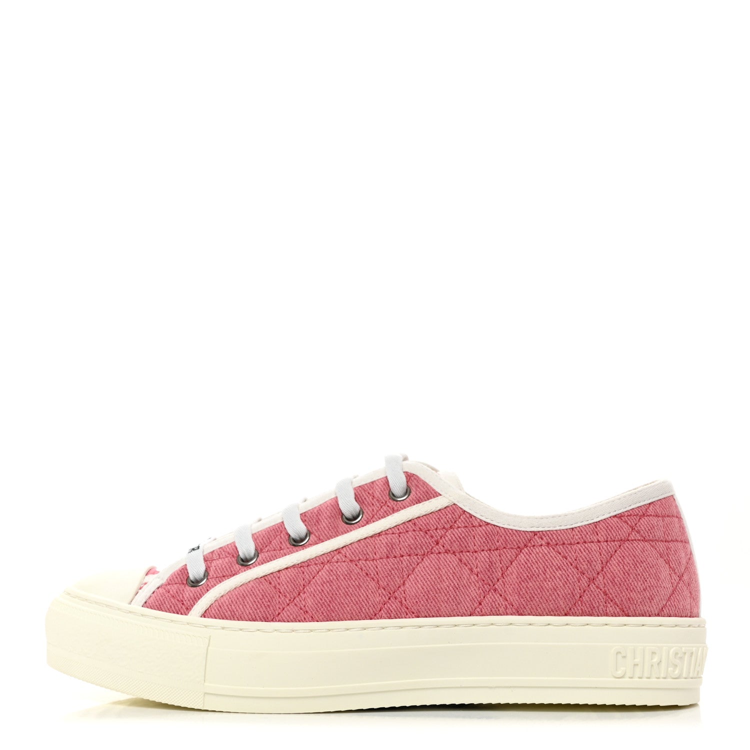 Christian Dior Canvas Walk 'N' Dior Low Top Sneakers 39 Taffy Pink 1 of 8