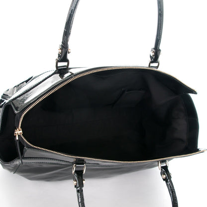 Gucci Patent Large D Gold Tote Black 5 of 8