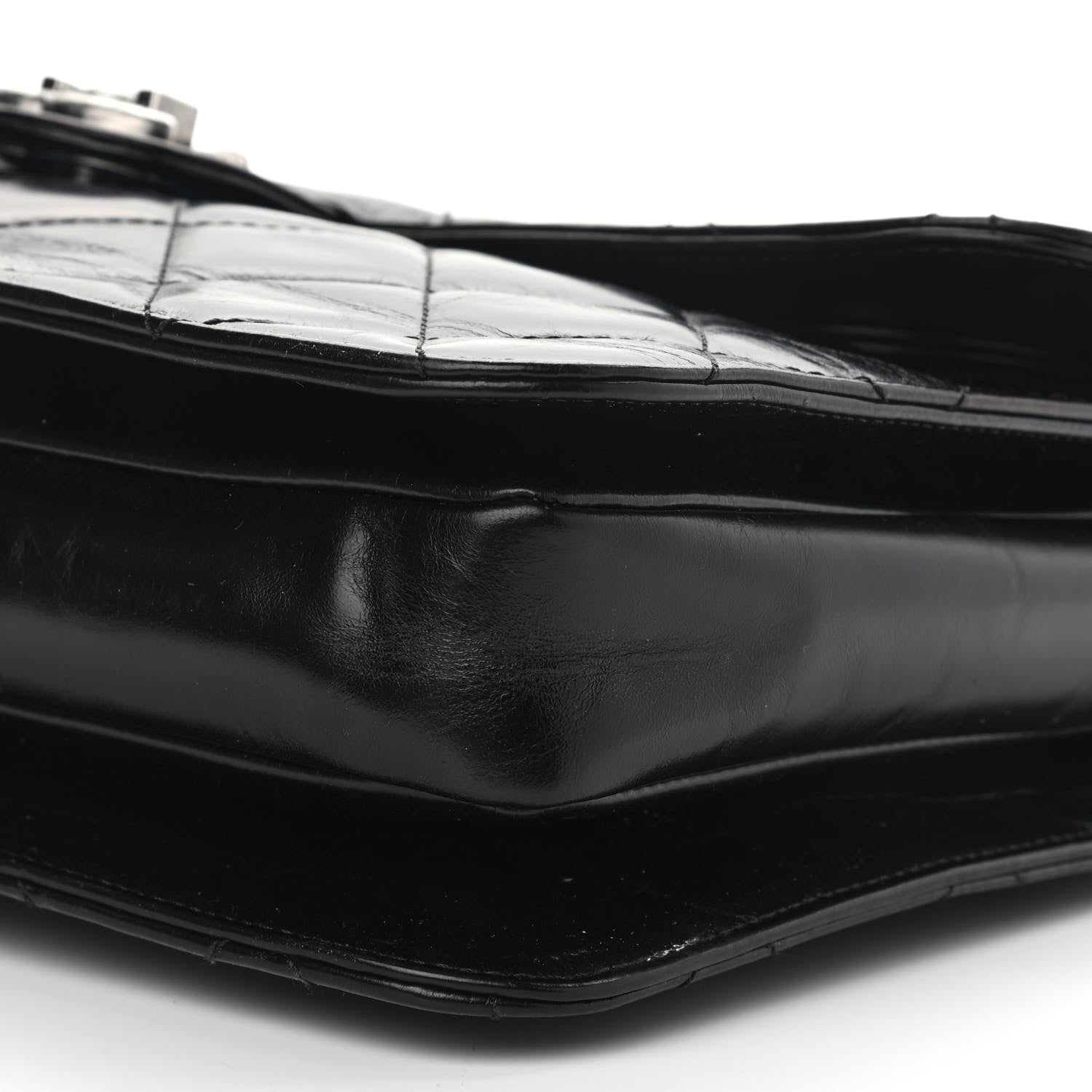 Chanel Glazed Calfskin Quilted Large Perfect Edge Flap Black 5 of 15