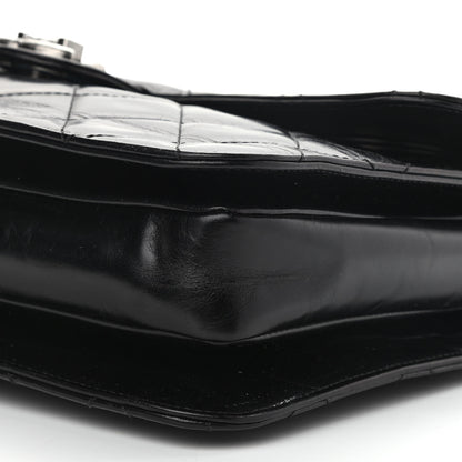 Chanel Glazed Calfskin Quilted Large Perfect Edge Flap Black 5 of 15