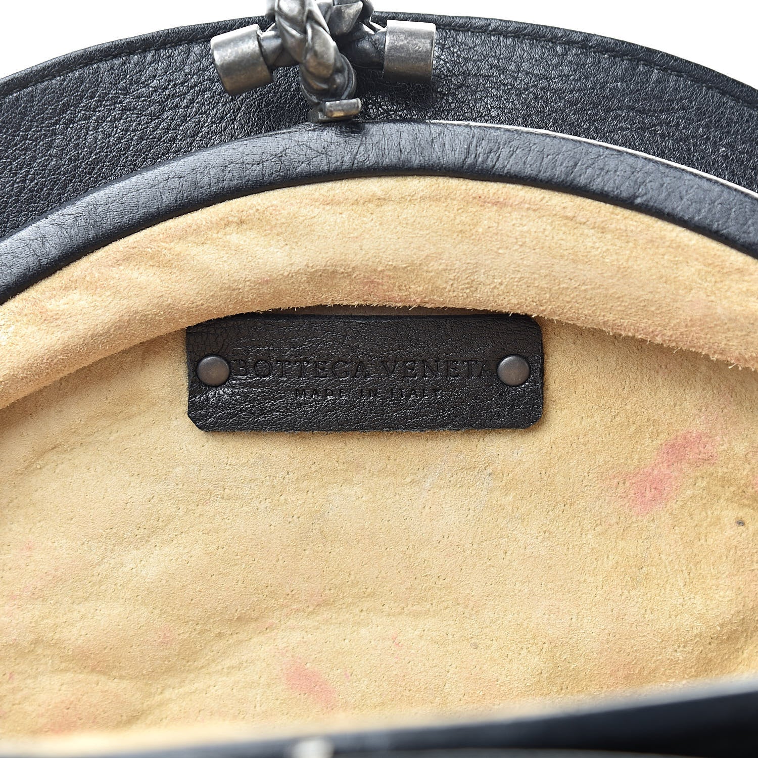 Bottega Veneta Cervo Deerskin Intrecciato Fan Clutch Black 6 of 13