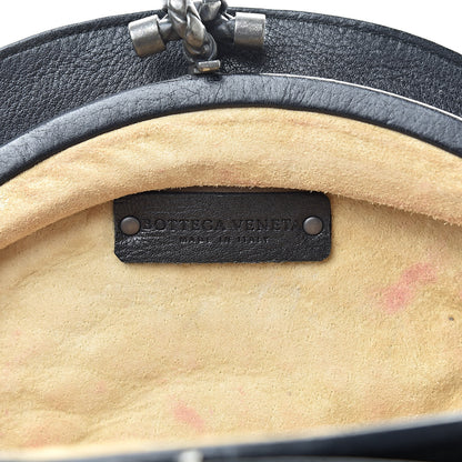 Bottega Veneta Cervo Deerskin Intrecciato Fan Clutch Black 6 of 13