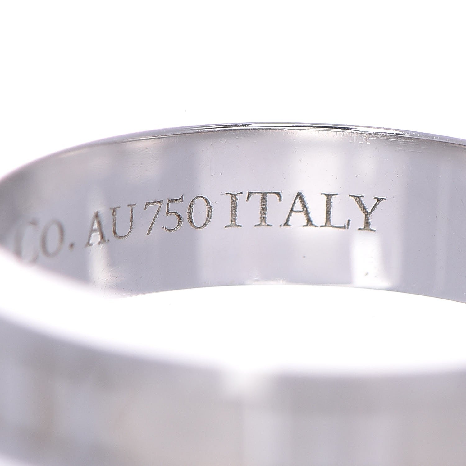 Tiffany 18K White Gold Atlas Ring 49.5 5 8 of 8