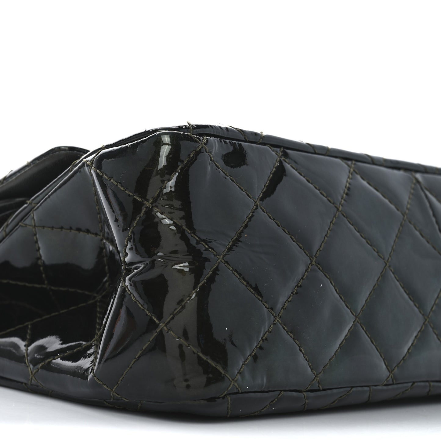 Patent Quilted 2.55 Reissue 226 Flap Green
