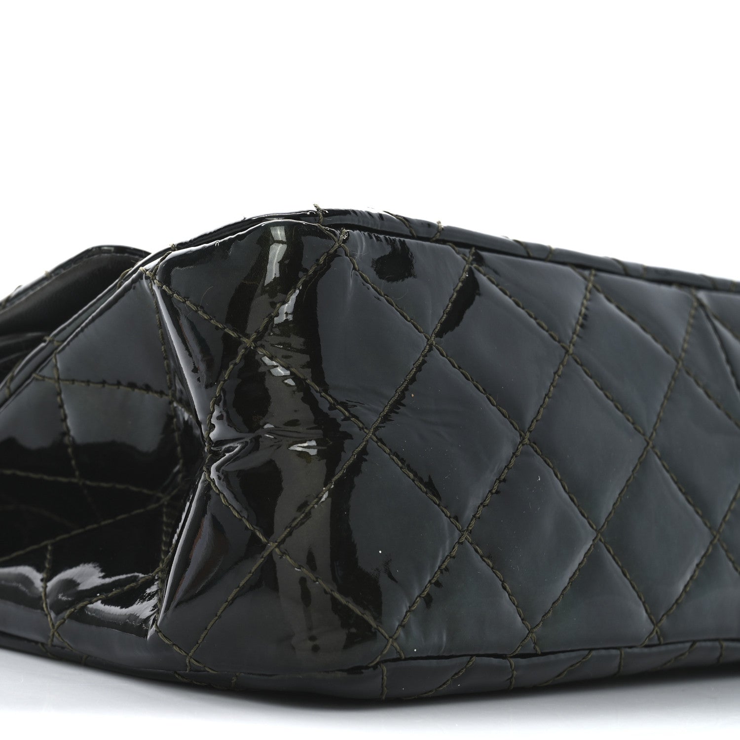 Chanel Patent Quilted 2.55 Reissue 226 Flap Green 9 of 10