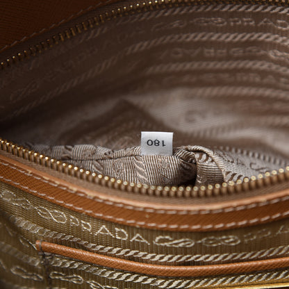 Prada Saffiano Large Galleria Double Zip Tote Caramel 8 of 17