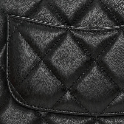 Chanel Goatskin Quilted Quilted Like A Wallet Wallet On Chain WOC Black 16 of 17
