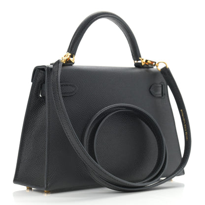 Hermes Epsom Mini Kelly Sellier 20 Black 3 of 11