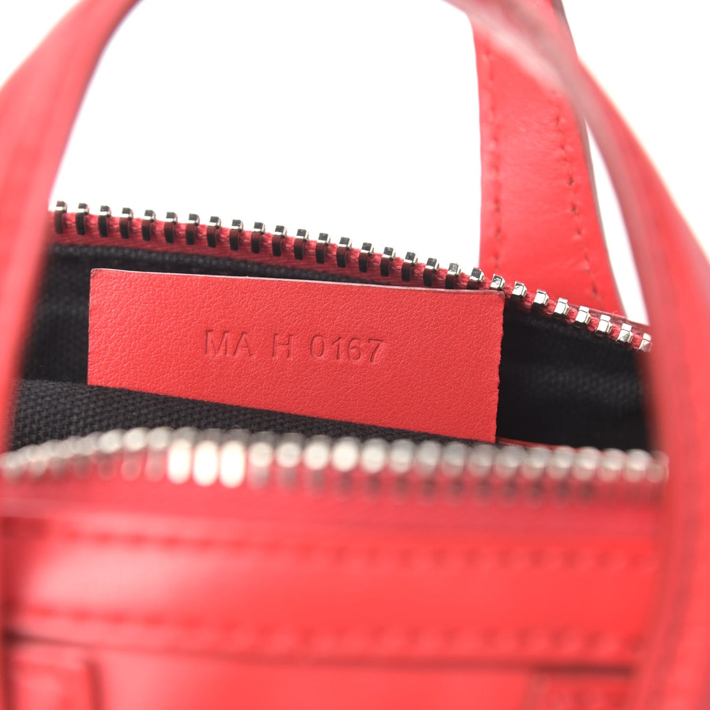 Calfskin Micro Nightingale Logo Strap Red