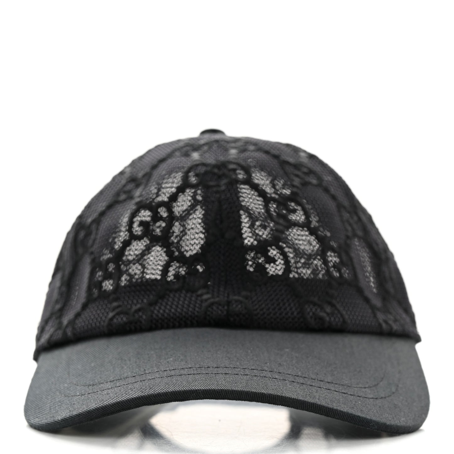 Mesh GG Monogram Embroidered Shivali Baseball Hat S 56 Black
