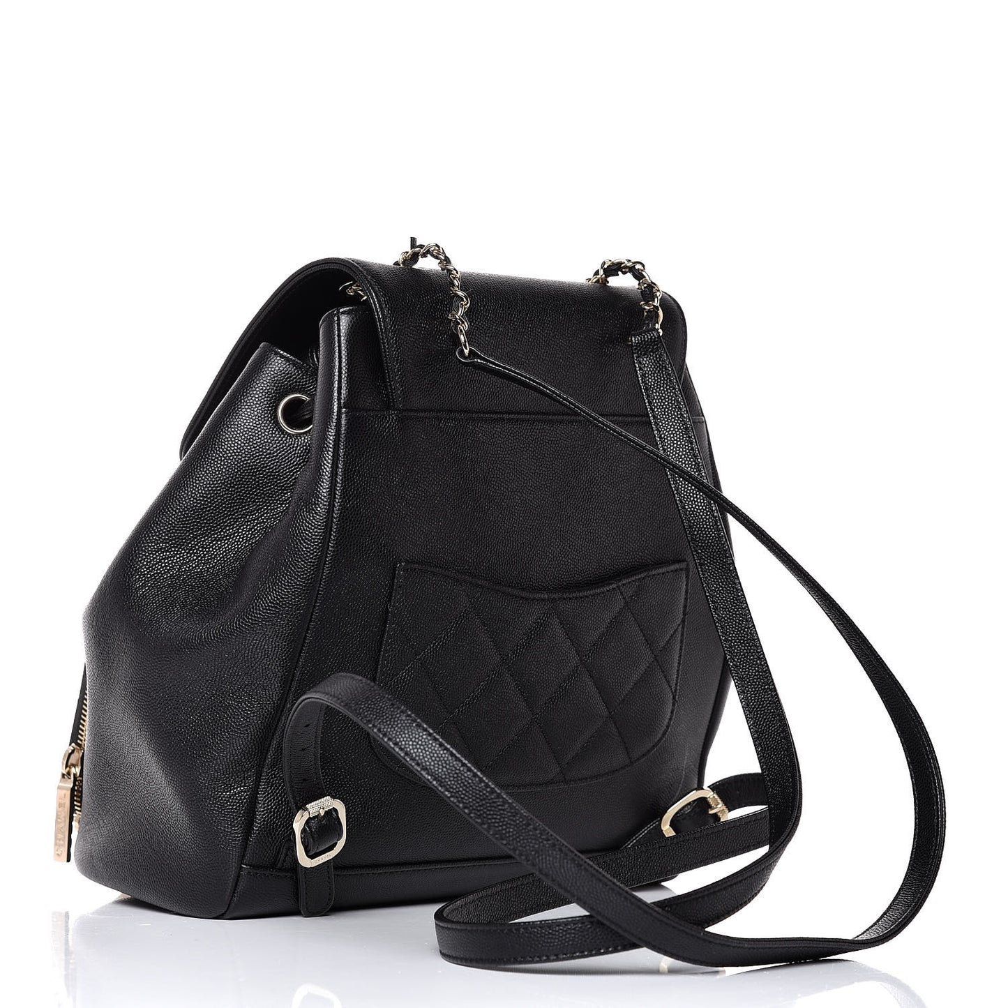 Caviar Quilted Business Affinity Backpack Black