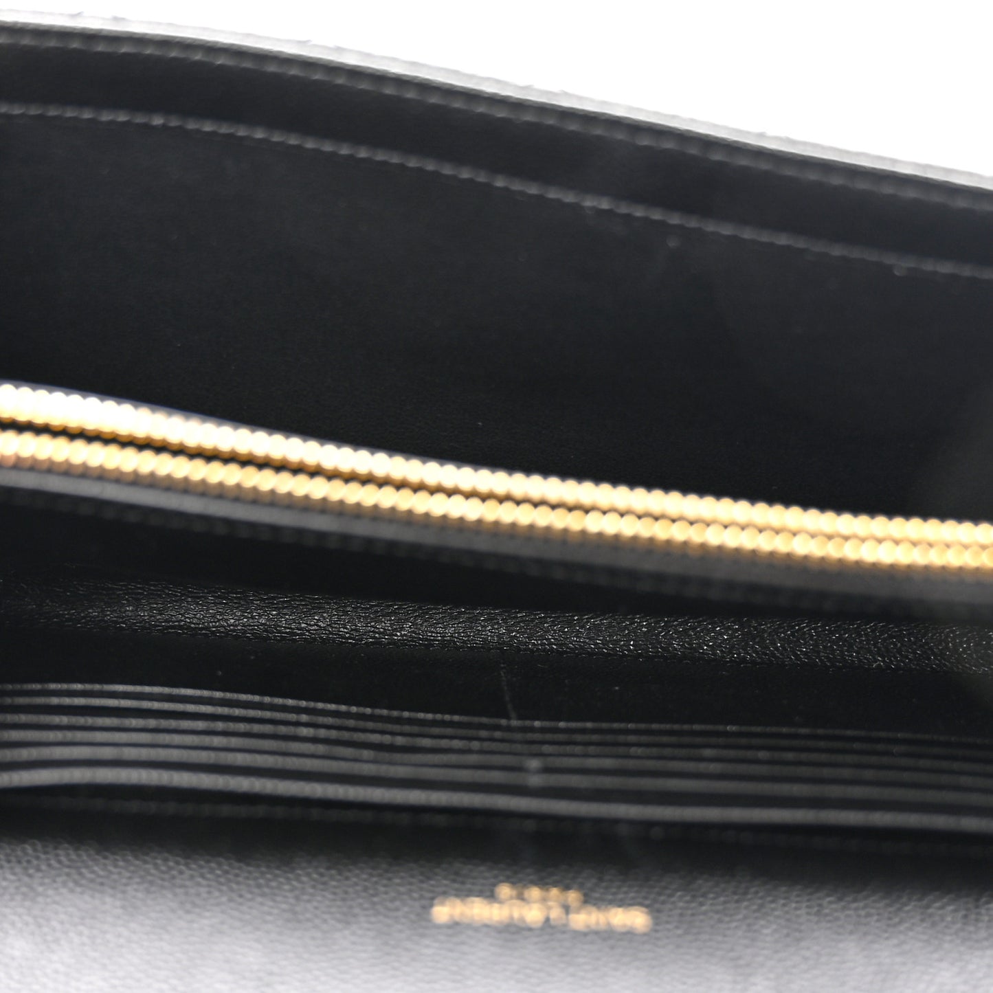 Grain De Poudre Mixed Matelasse Triquilt Monogram Chain Wallet Black