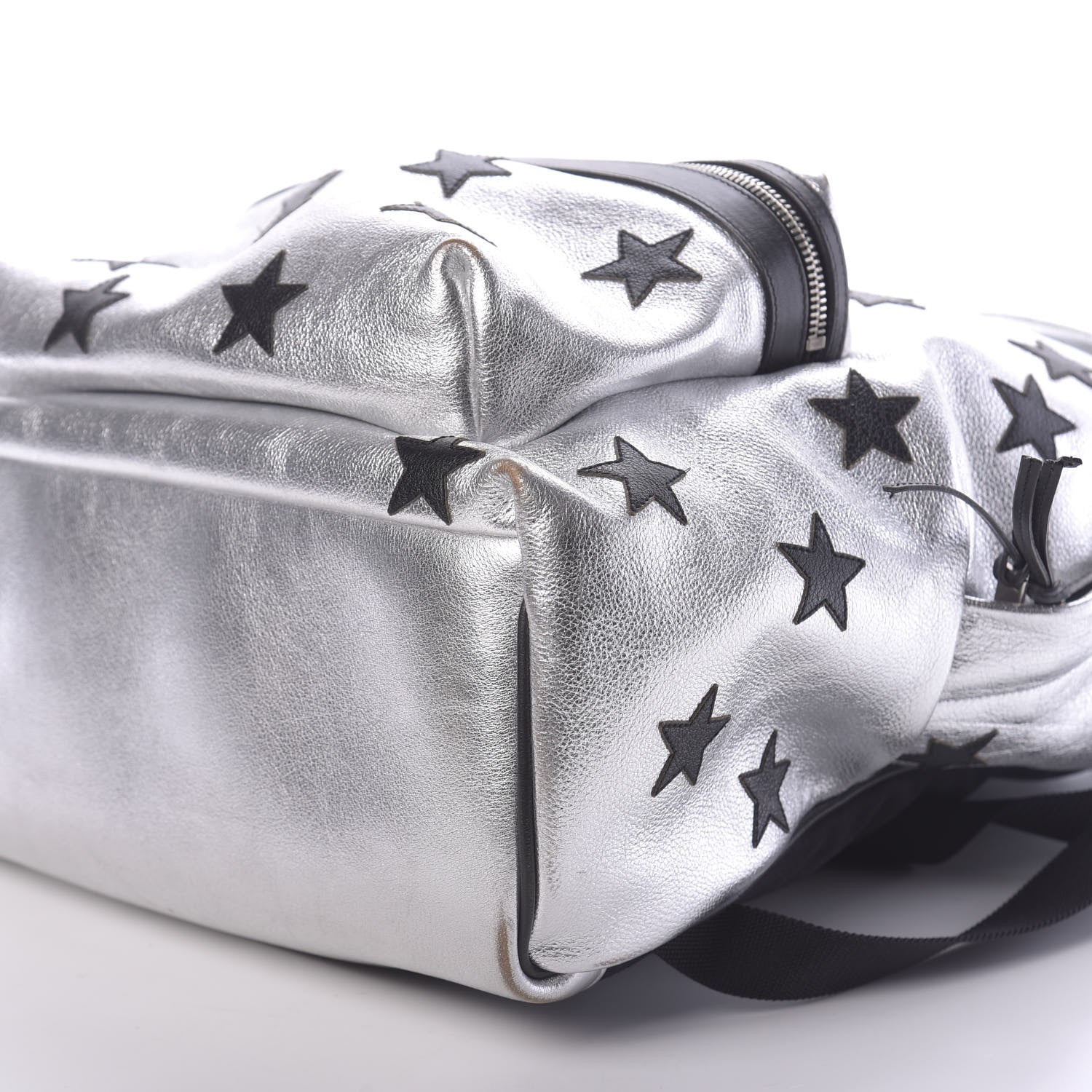 Saint Laurent Metallic Buffalo Star Hunting Backpack Silver Black 6 of 11