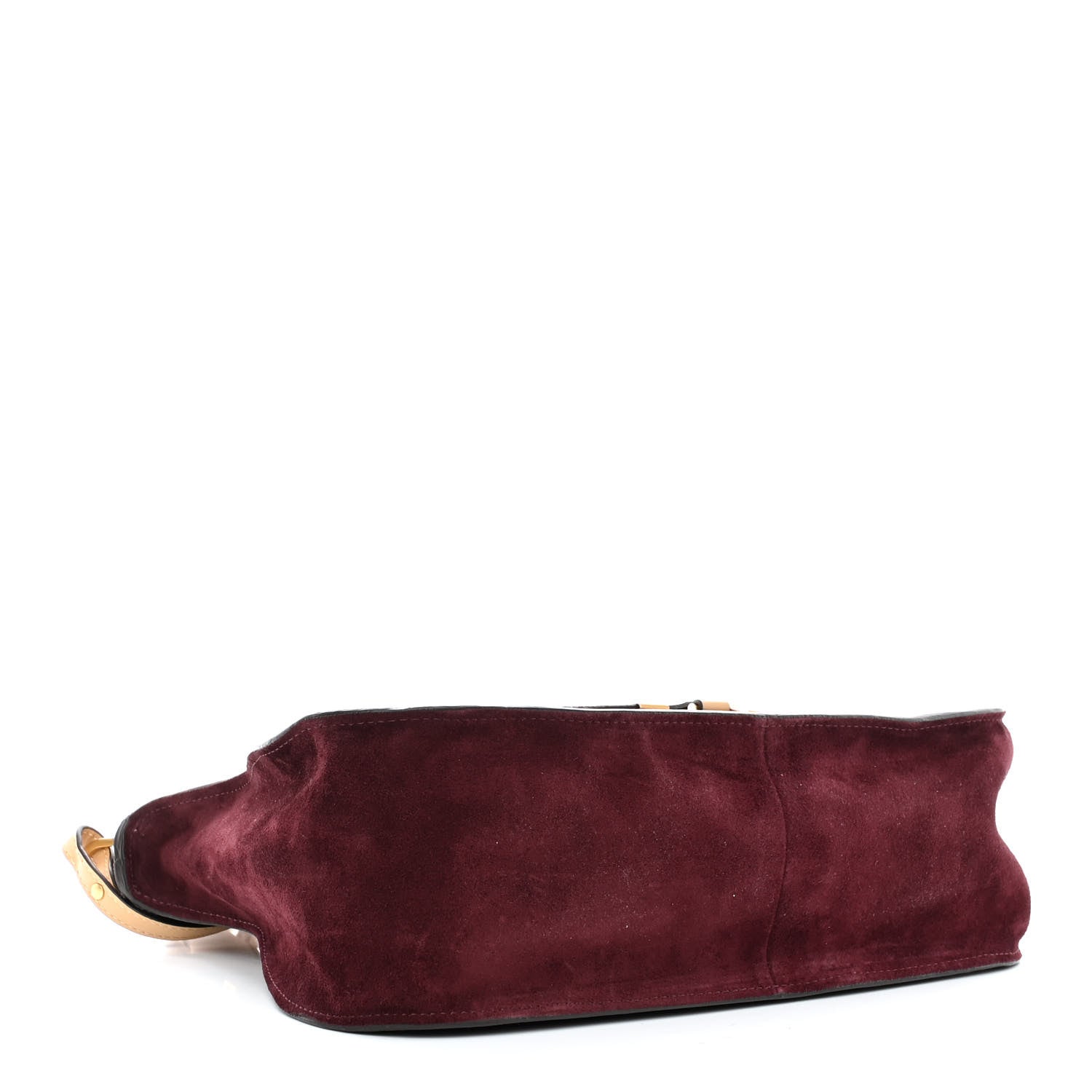Chloe Suede Calfskin Braided Medium Marcie Double Carry Burgundy 4 of 12