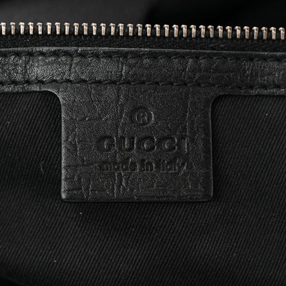 Gucci Monogram Large Horsebit Chain Hobo Black 6 of 12
