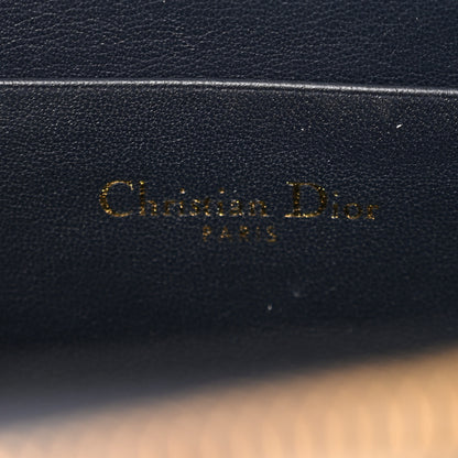 Christian Dior Oblique 30 Montaigne Top Handle Box Bag Blue 5 of 10