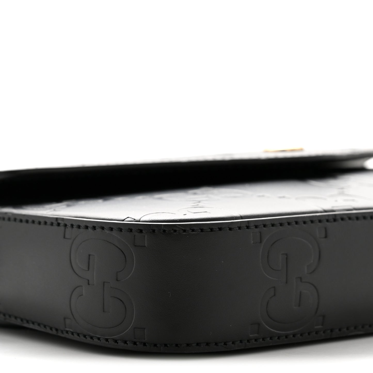 Gilbert Calfskin GG Super Mini Shoulder Bag Black