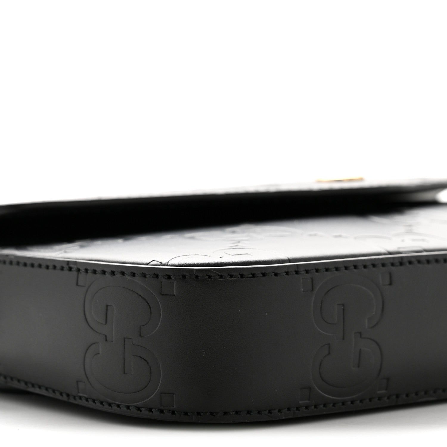 Gucci Gilbert Calfskin GG Super Mini Shoulder Bag Black 9 of 13