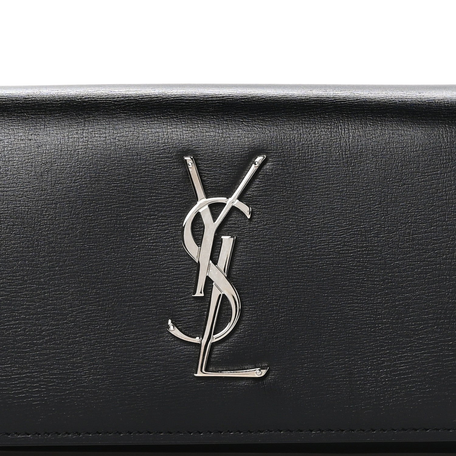 Saint Laurent Smooth Calfskin Classic Monogram Cassandre Wallet Black 9 of 14