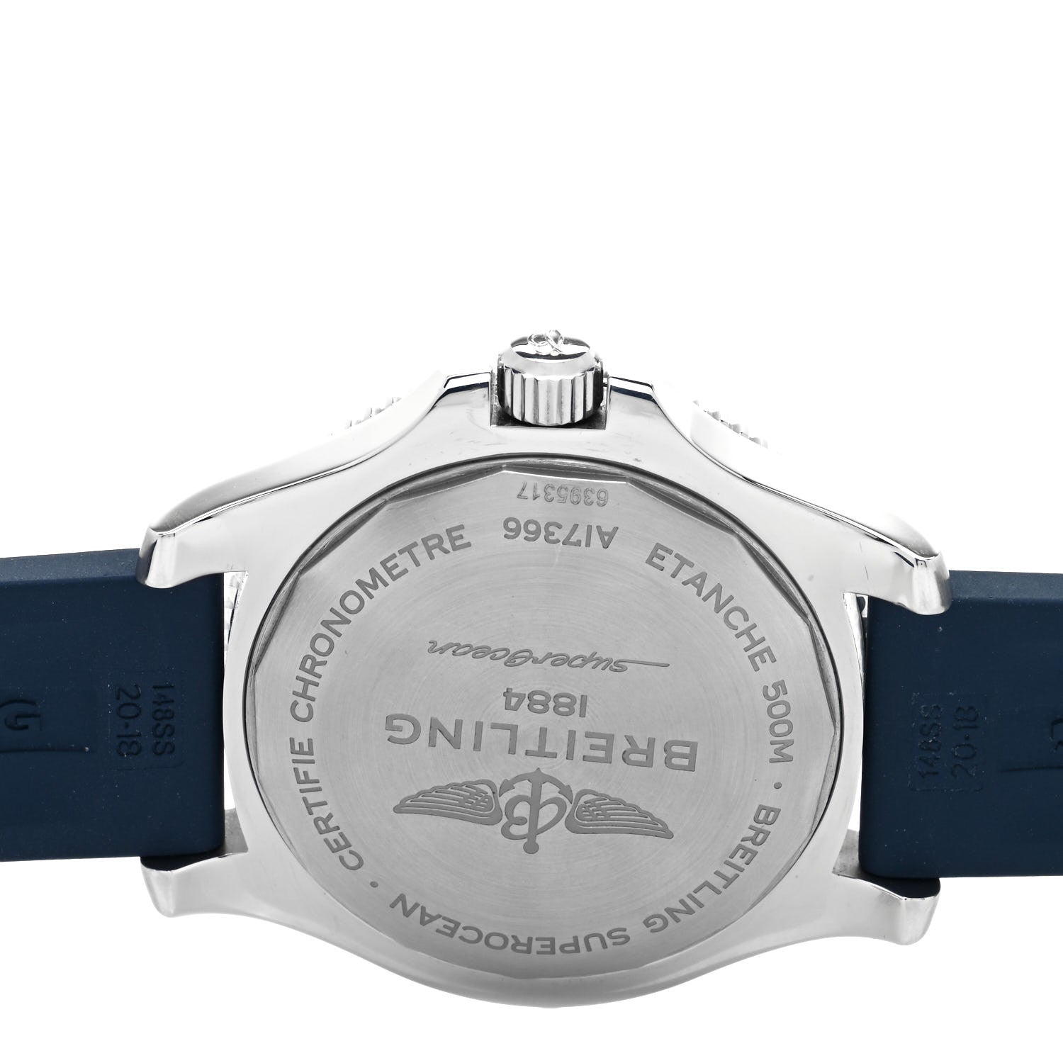 Breitling Stainless Steel Rubber 42mm Superocean Automatic Watch Blue A17366 4 of 5