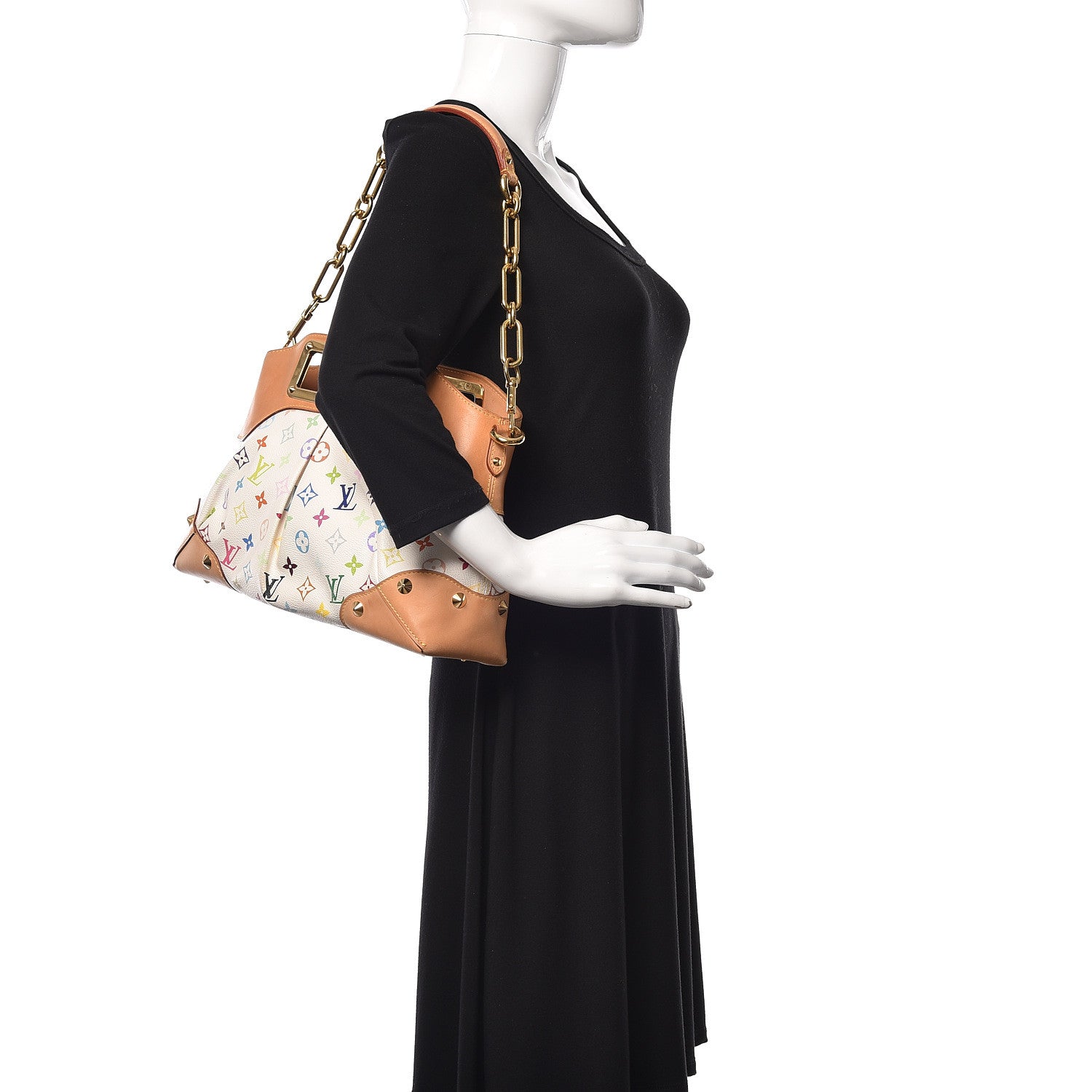 Louis Vuitton Monogram Multicolor Judy MM White 2 of 9