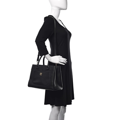 Chanel Grained Calfskin Small Neo Executive Shopper Tote Black 2 of 16