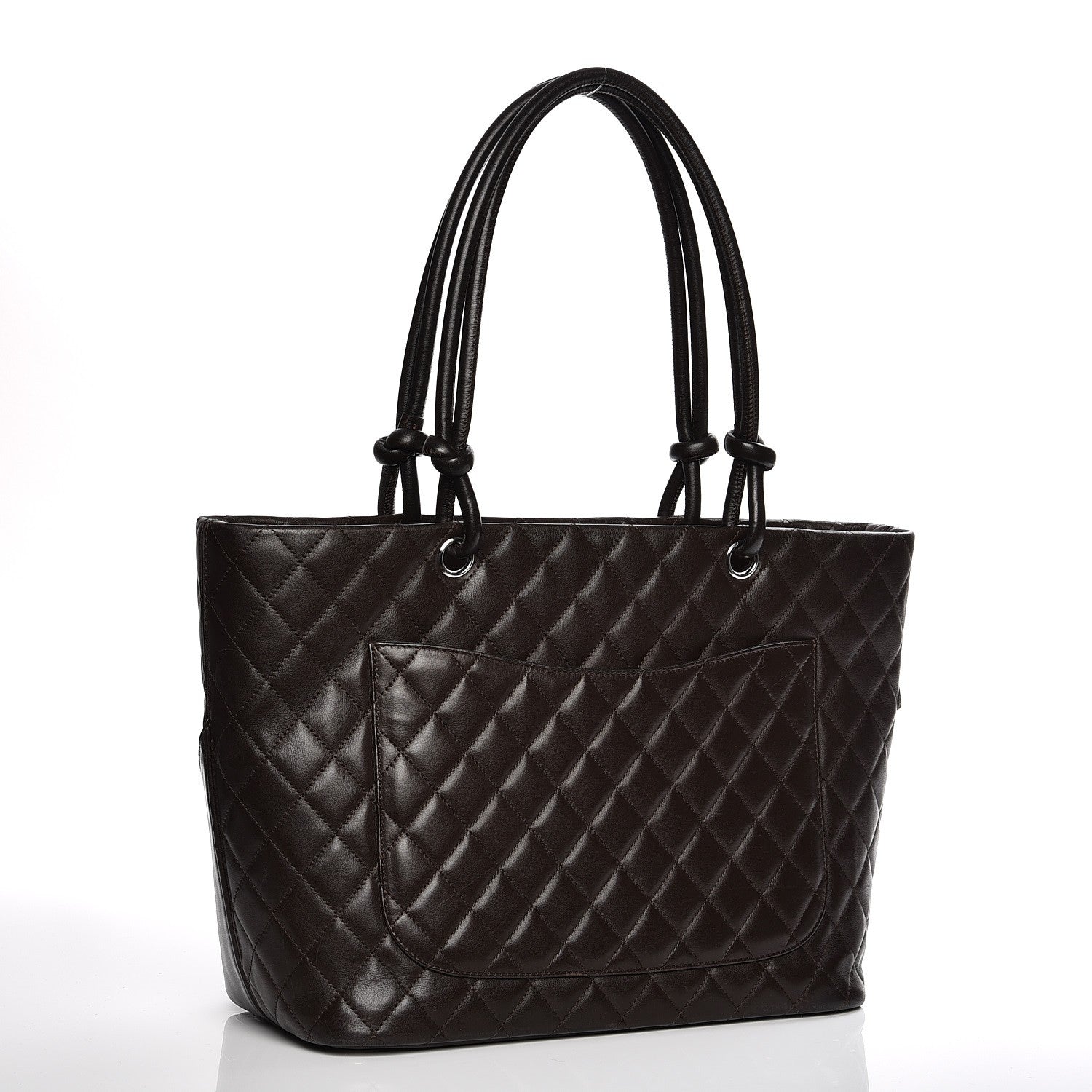 Chanel Calfskin Quilted Large Cambon Tote Brown 3 of 17