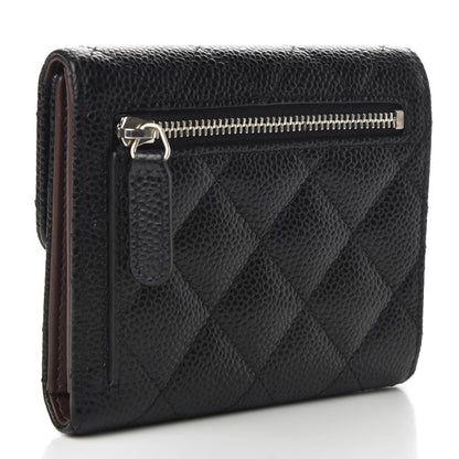 Chanel Caviar Quilted Compact Flap Wallet Black 3 of 8