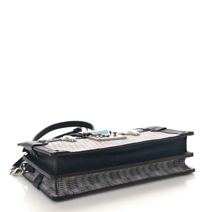 Louis Vuitton Calfskin Monogram LV Pop Trunk Clutch Blue 4 of 9