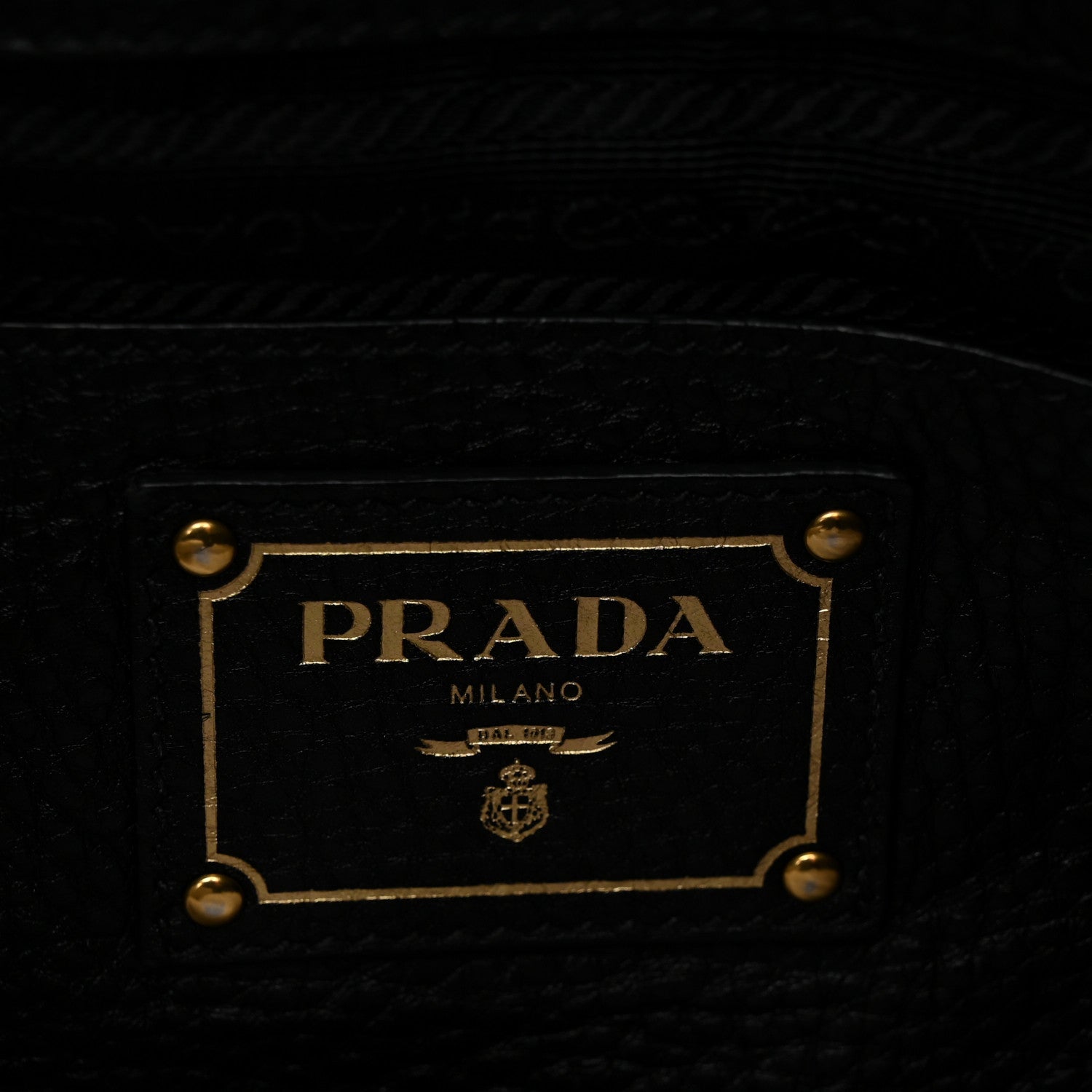 Prada Vitello Daino Side Pocket Shoulder Bag Black 6 of 11