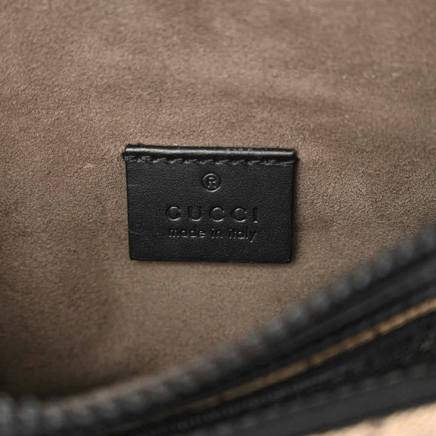 GG Supreme Monogram Belt Bag Black