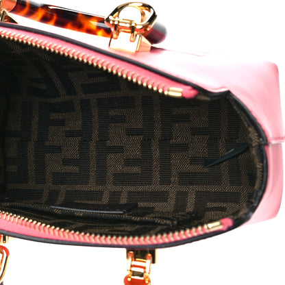 Fendi Vitello King Plexiglass Logo Embossed Mini By The Way Top Handle Boston Bag Pink Dalia 5 of 9