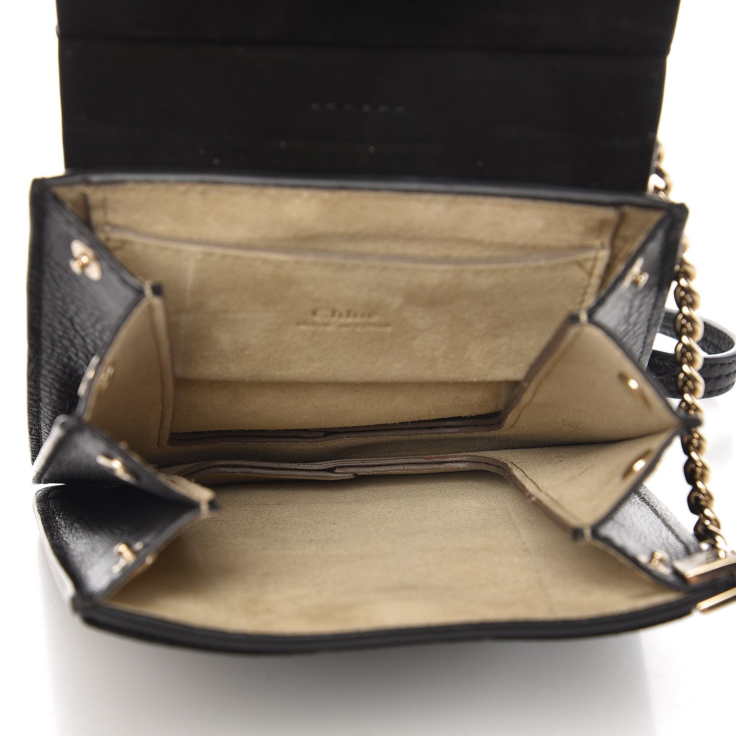 Chloe Velvet Calfskin Star Mini Faye Bracelet Bag Black 5 of 6
