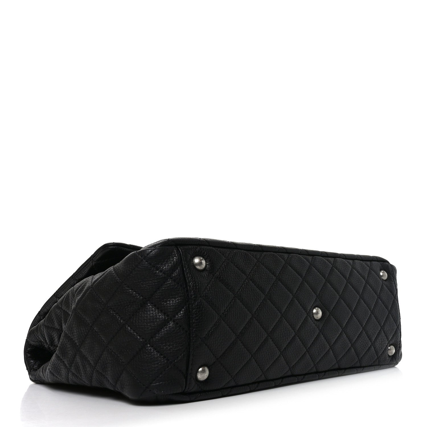 Chanel Grained Calfskin Quilted XXL Travel Flap Bag Black 1904558