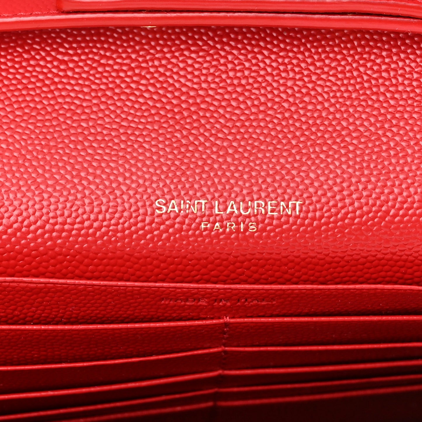 Grain De Poudre Matelasse Chevron Monogram Chain Wallet New Red