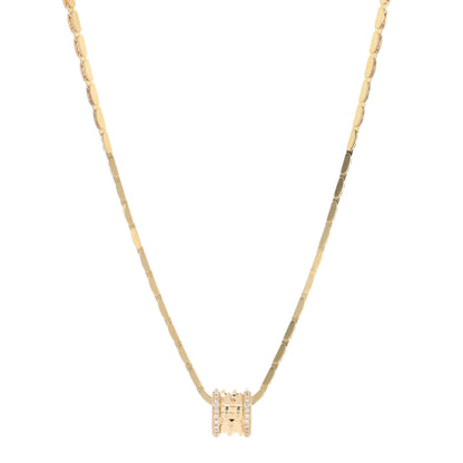 Bulgari 18K Yellow Gold Diamond B.Zero1 Rock Pendant Necklace 1 of 5