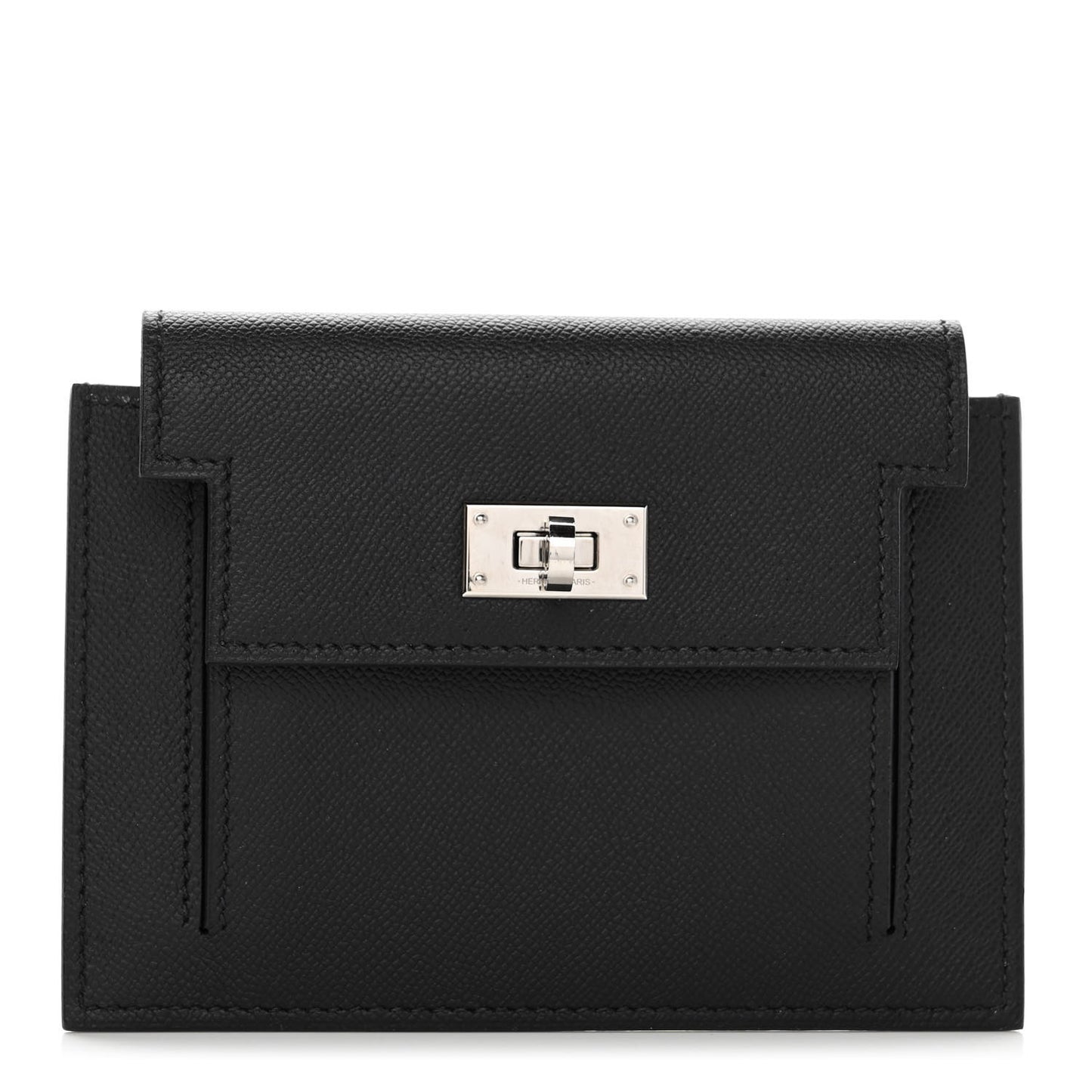 Epsom Kelly Pocket Compact Wallet Black