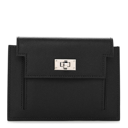 Hermes Epsom Kelly Pocket Compact Wallet Black 1 of 7