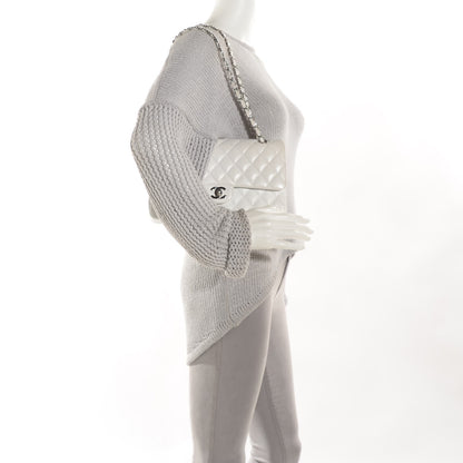 Chanel Caviar Quilted Medium Double Flap White 2 of 9