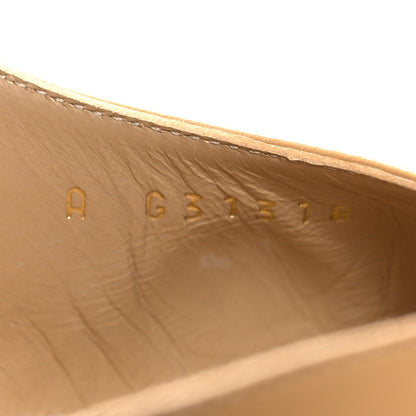 Chanel Goatskin Grosgrain Cap Toe CC Slingback Pumps 41 Beige Black 7 of 9