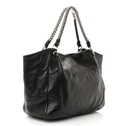 Prada Cervo Lux Chain Shoulder Bag Ebano 3 of 11