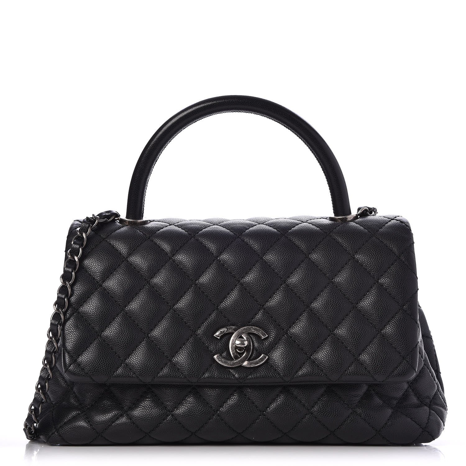 Chanel Caviar Quilted Small Coco Handle Flap Black 1 of 9