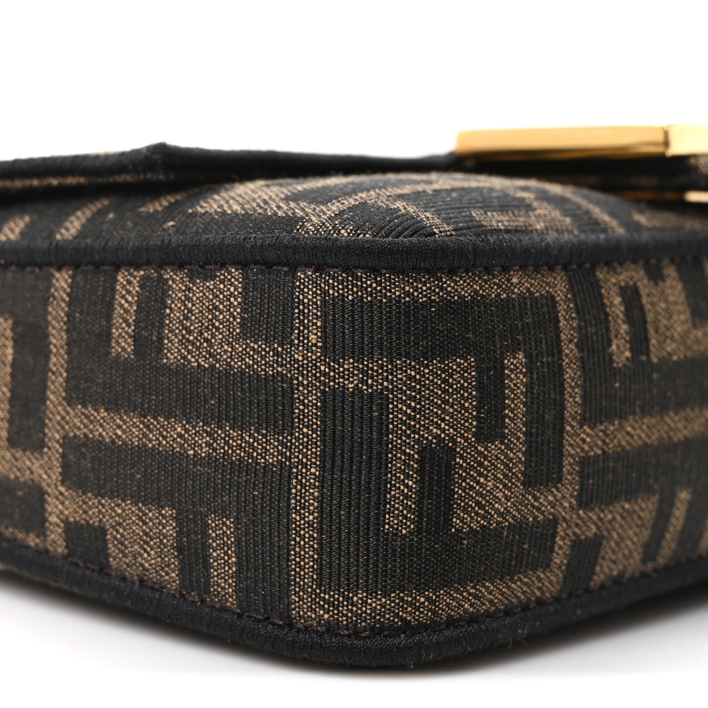 Fabric Jacquard FF 1974 Mini Baguette Tobacco Moro Black