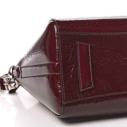 Givenchy Crinkled Patent Deerskin Small Antigona Aubergine 10 of 11