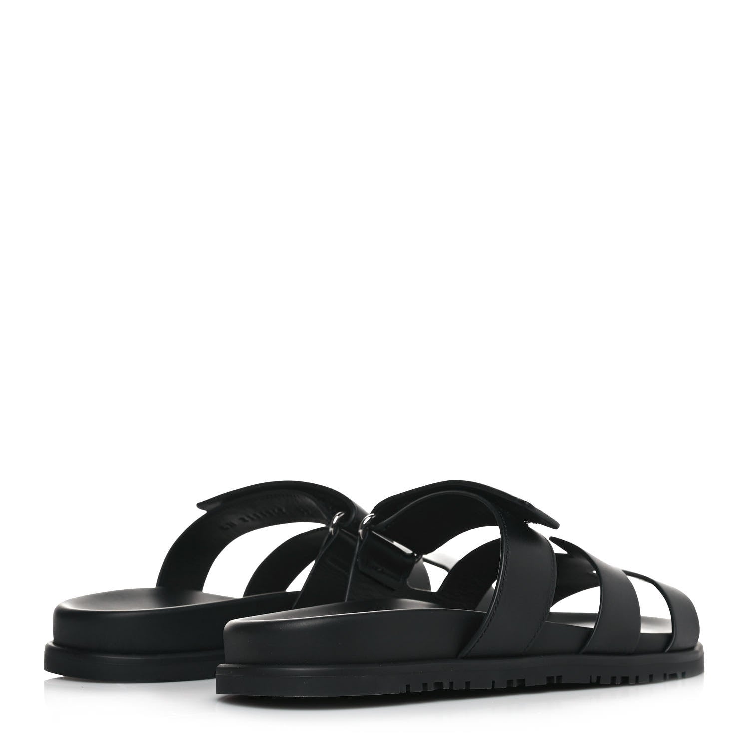 Hermes Calfskin Womens Chypre Sandals 39 Black 4 of 10