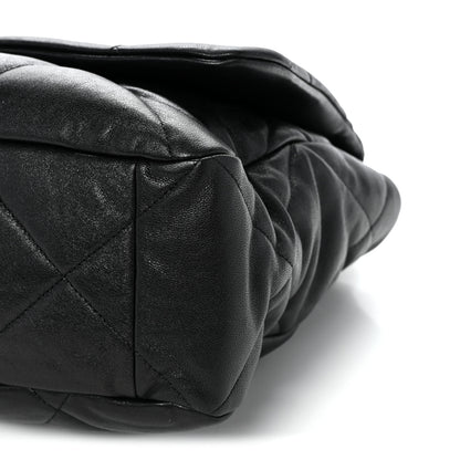 Chanel Lambskin Quilted Maxi Chanel 19 Flap Black 10 of 10